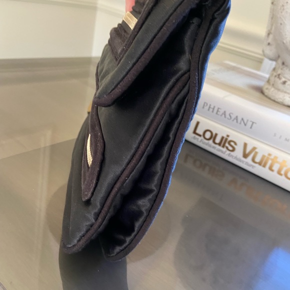 Stella McCartney Black Satin 🖤RARE🖤clutch - Picture 7 of 9